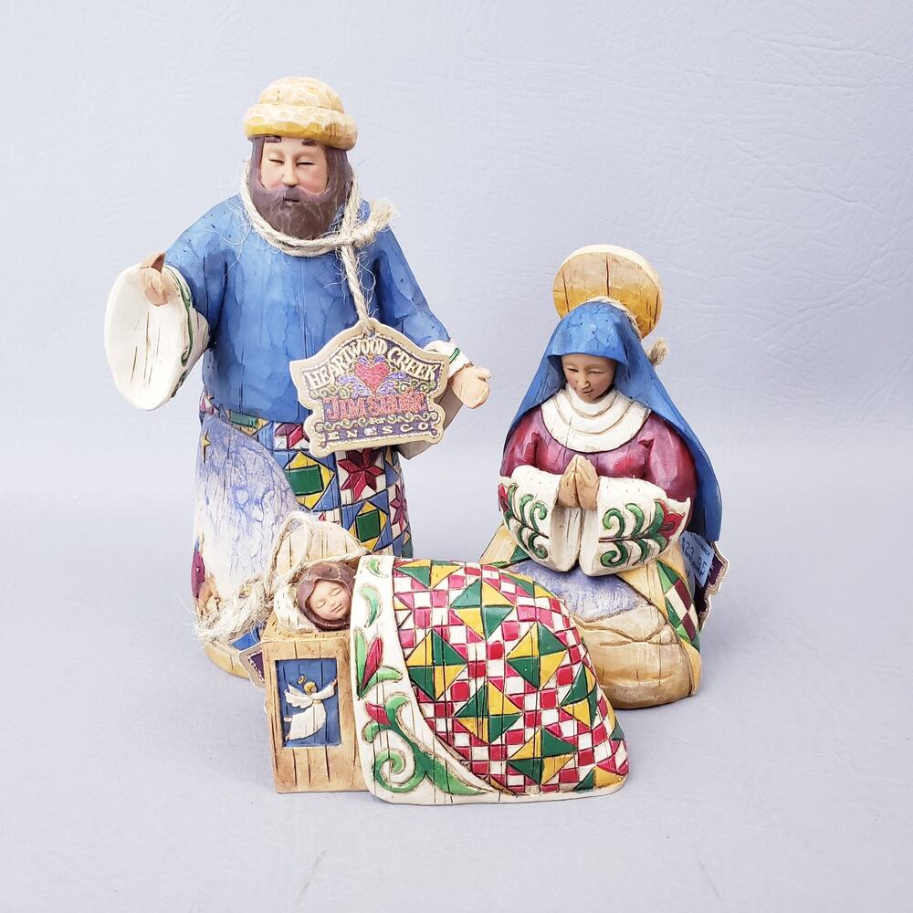 Jim Shore 113254 Joy To The World! The Lord Is Come - Holy Family Figurines Set